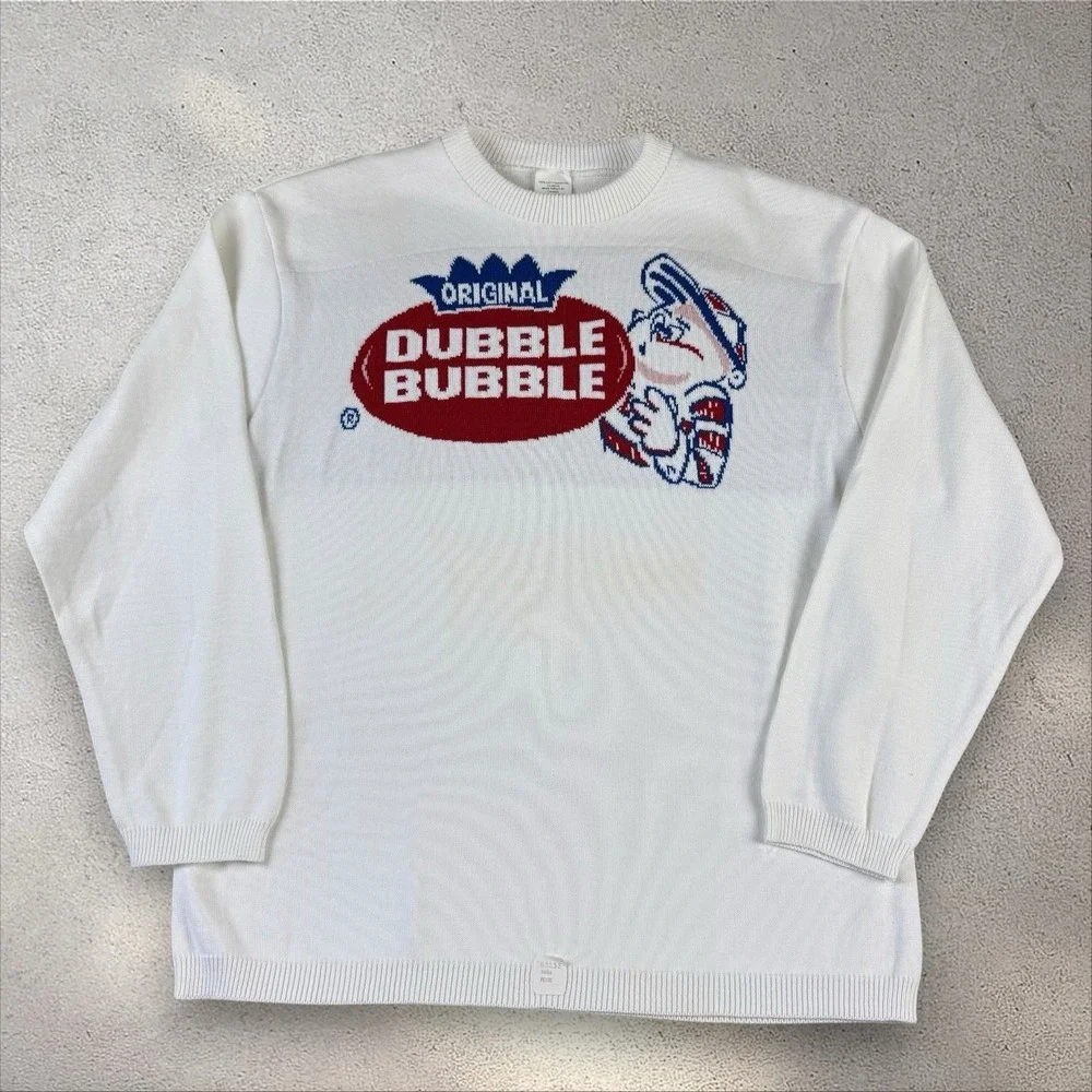 Vintage Dubble Bubble Chewing Gum Sweater Small Deadstock‎ 80s 90s Graphic Knit